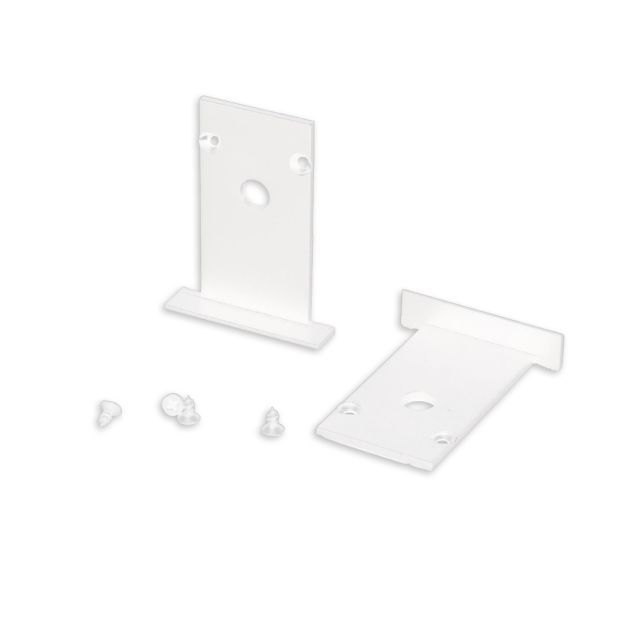 Track48 Endkappe für Einbauschiene, weiß, 2 Stück