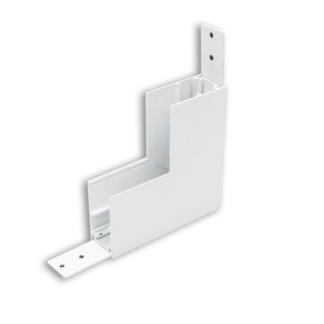 Track48 rail d'angle 90° vertical pour rail apparent, blanc, non conduisant le courant