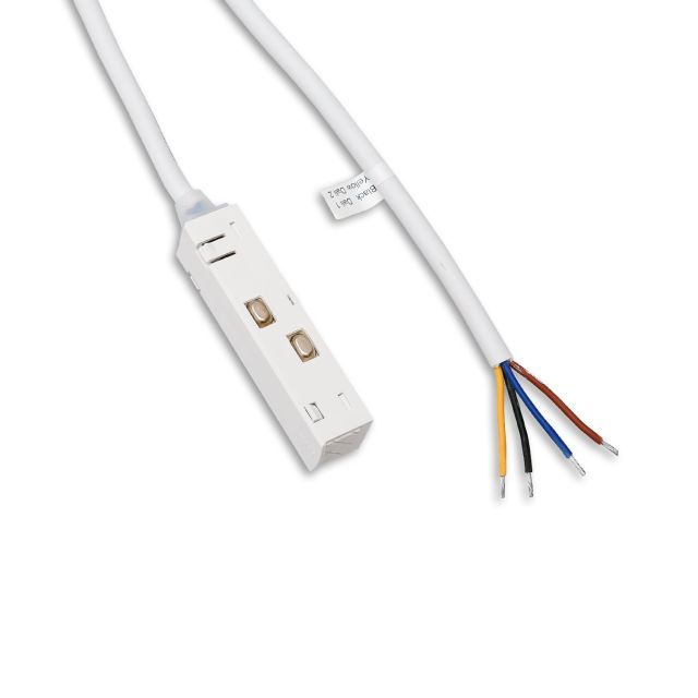 Track48 Alimentazione di corrente con cavo da 50cm bianco, max. 6A, 4 poli (+|-|DALI+|DALI-)