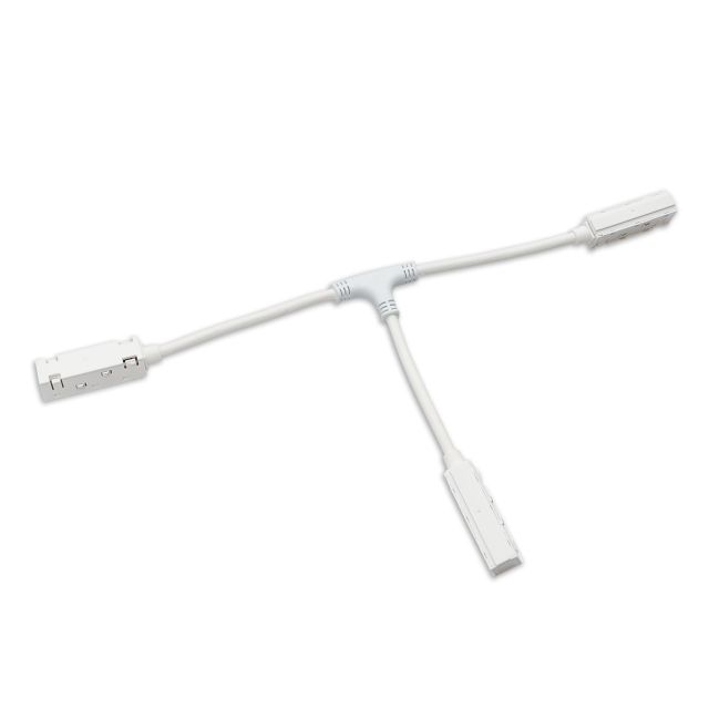 Track48 Connettore a T, flessibile, bianco, raccordo elettrico, max. 6A, 4 poli
