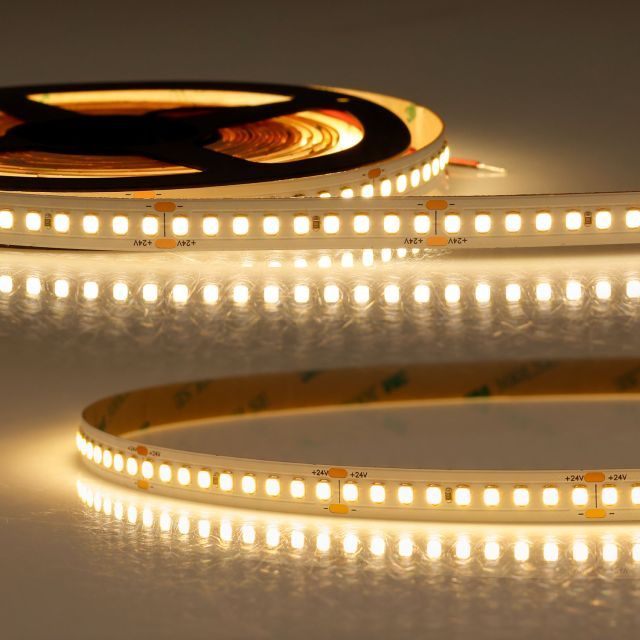 LED HEQ827 Strip 185 lm/W, 24V DC, 9W, IP20, 2700K, rotolo da 5m, 180 LED/m