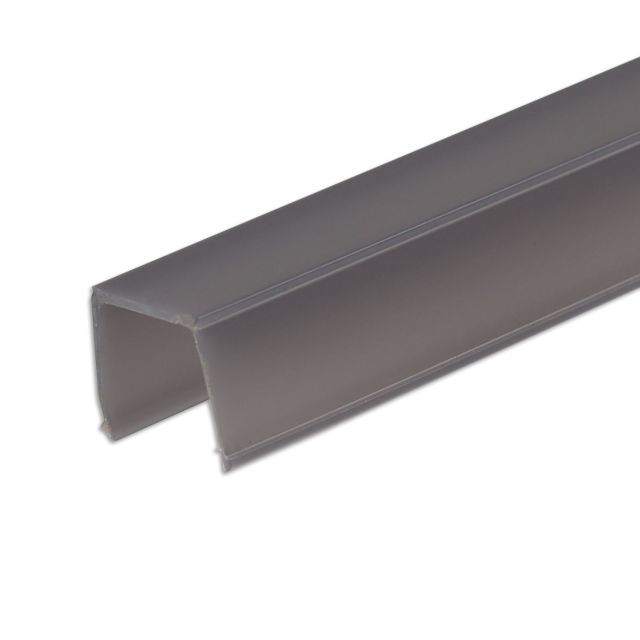 COVER noir/mat pour Track48 rail apparent plat (H25), 200cm, 25 % de transmission lumineuse