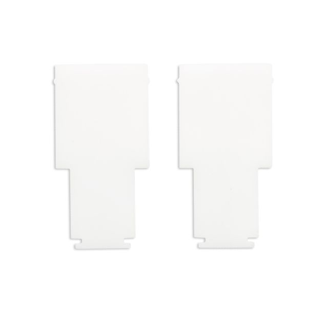 Embout de finition intérieur, blanc pour rail Track48 (H50) avec COVER translucide, 2 pcs