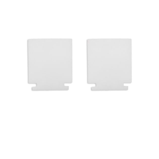 Embout intérieur, blanc pour rail Track48 flat (H25) avec COVER translucide affleurant, 2 pcs