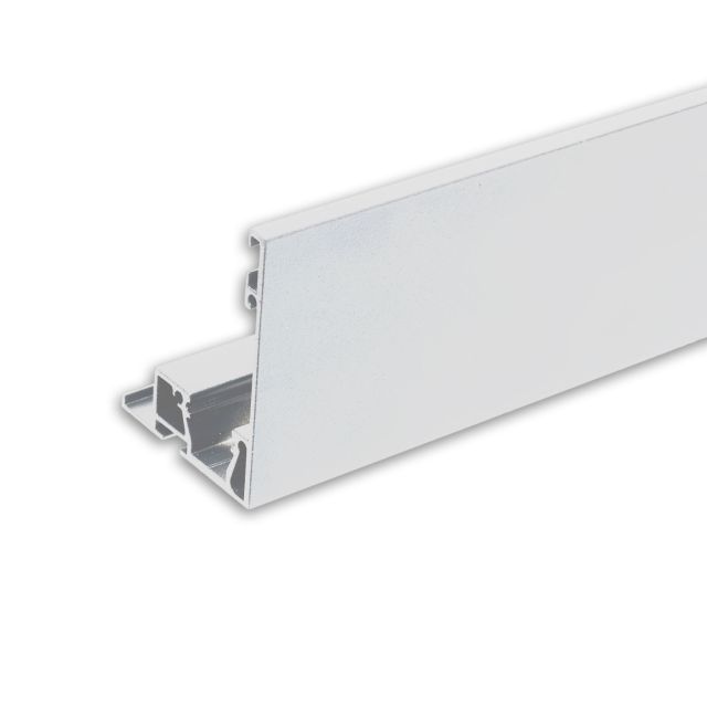 Curtain rail cover VISOR with light line option for Curtain curtain profile, white RAL 9010