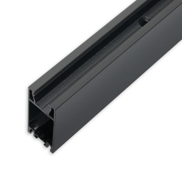 Curtain profile Curtain10 ONE HIGH, black RAL 9005, 200cm