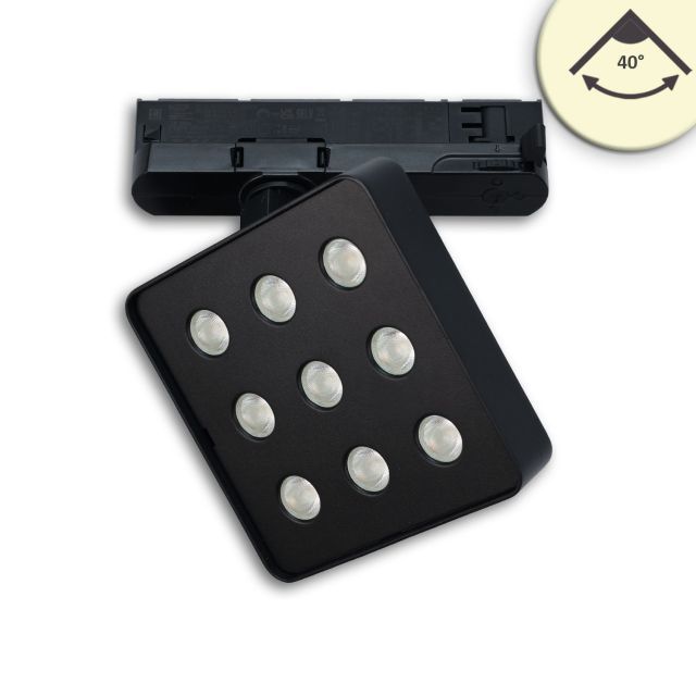 3-PH Track light MATRIX, 20W, 40°, black, 4000K, UGR