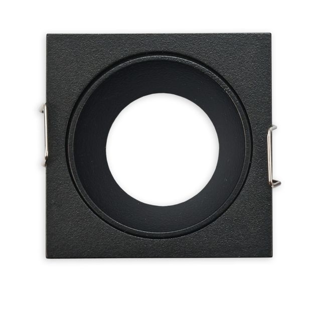 Einbaurahmen für MR11/GU10 Mini Spots, eckig, schwarz