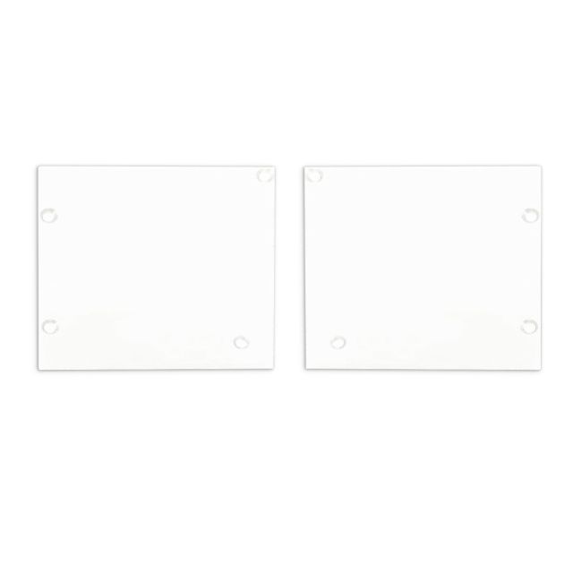 End cap aluminum EC127 for Curtain10 ONE with VISOR, 1 pair (left & right), white