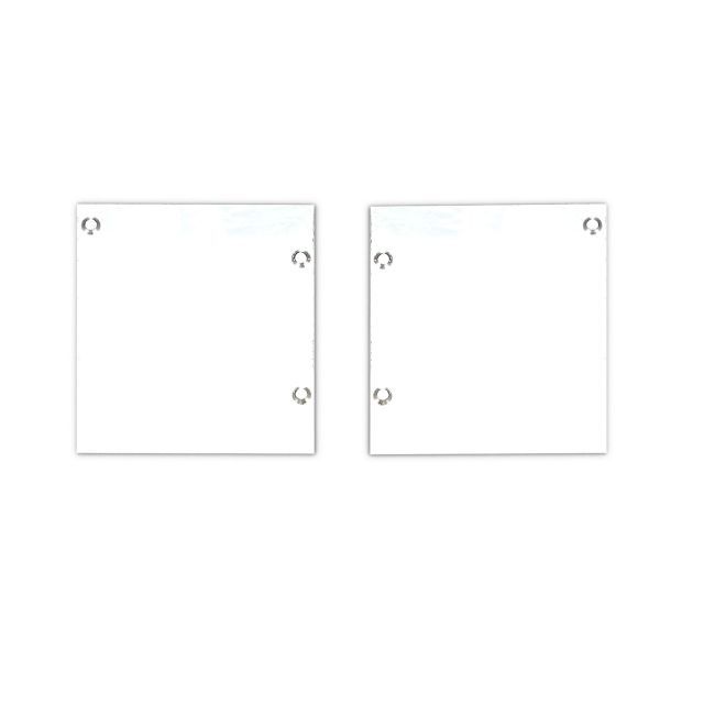 End cap aluminum EC133 for Curtain10 ONE FLAT with VISOR, 1 pair (left & right), white