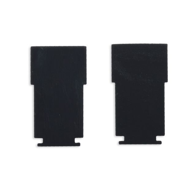 Endkappe innenliegend, schwarz für Track48 Schiene flat (H25) mit transluz. abgesetztem COVER, 2 STK