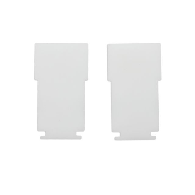 Endkappe innenliegend, weiß für Track48 Schiene flat (H25) mit transluz. abgesetztem COVER, 2 STK