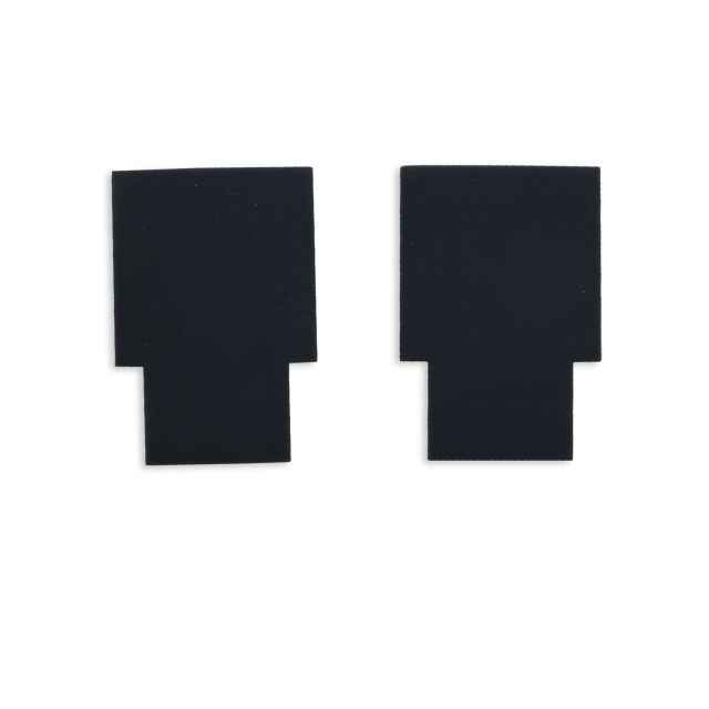 Endkappe außenliegend, schwarz für Track48 Schiene flat (H25) mit transluz. abgesetztem COVER, 2 STK