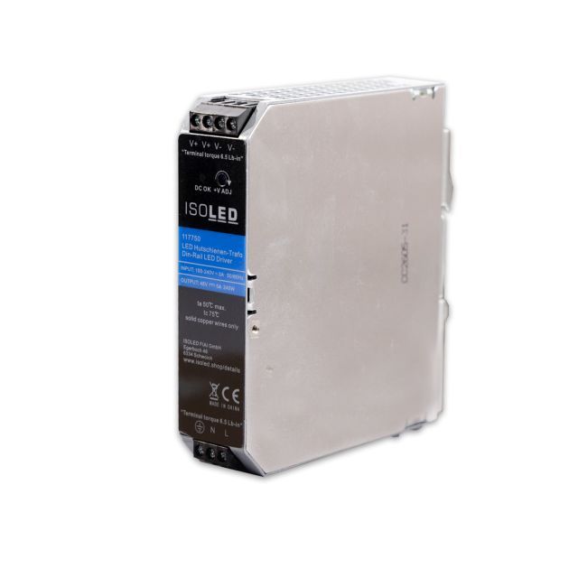 Trasformatore LED montaggio guida DIN 48V, 48~55V/DC, 0-240W