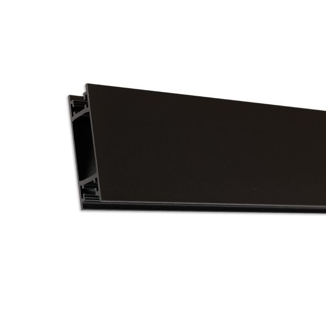 Profilé mural Versa12 Up&Down avec 42x21.5mm place pour alimentation électrique, noir, 200cm