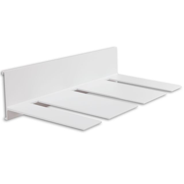 Porte-verres pour profilés muraux Versa, pour 3 à 6 verres à vin, aluminium, blanc, 31,5 cm