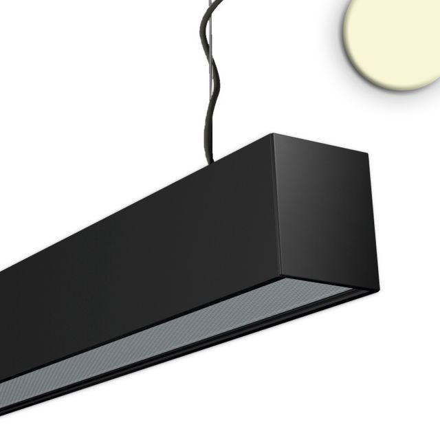 Luminaire suspendu LED PROLAMP40D 39W noir, 1200mm, opale, 2700K