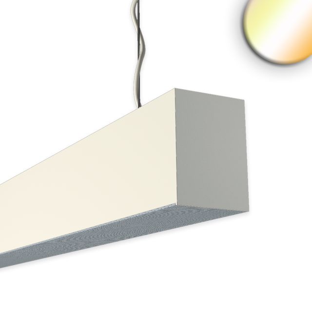 Luminaire suspendu LED PROLAMP40D 84W blanc, 3000mm, opale, DALI DT8, CCT 1900K-6000K