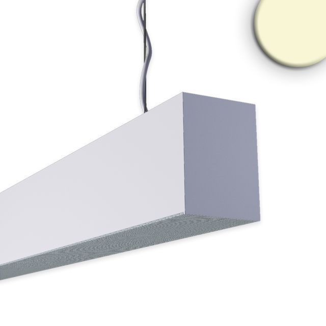 LED pendant lamp PROLAMP40D 29W silver, 900mm, opal, dimmable, 2700K