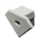 Tappo terminale per profilo ECK10, colore silver, cavo passante incluso