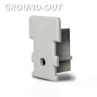 End cap for profile GROUND-OUT10 silver, incl. cable gland