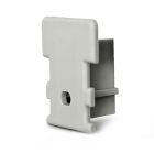 Embout de finition pour profilé GROUND-OUT12 argent, passage de câble inclus