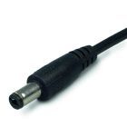Connecting cable with round plug MALE 1.5m black