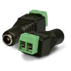 Round socket adapter FEMALE 2-pole to terminal