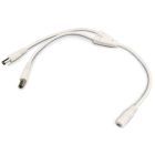 2 way round plug distributor (max. 5A), 1x IN, 2x OUT, white