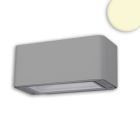 Lampada LED a parete Up&Down 4x3W CREE, IP54, grigio argento, bianco caldo