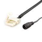 Connecteur rond à clips (max. 5A) pour ruban LED IP20 à 2 pôles Largeur 10mm, écart de pitch >12mm