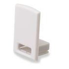 End cap EC17 for SURF12 RAIL incl. COVER4, with cable outlet, PVC, grey white