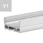 LED Surface mounted profile SURF20 FLAT V1 aluminum anodized, 200cm
