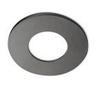 Collerette ronde en aluminium pour gamme Sys-68, noir mat