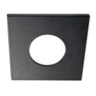 Collerette aluminium carré noir mat pour spot encastré Sys-68