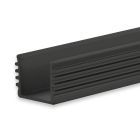 ​​Profilé en applique LED SURF12 BORDERLESS aluminium revêtement en poudre noir RAL 9005, 200cm