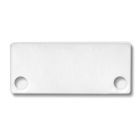 End cap EC43 alu white RAL 9010 for SURF/DIVE24 FLAT with COVER10, 2 pcs, incl. screws