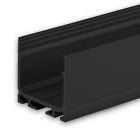 LED Surface mounted profile SURF20 aluminum powder coated black RAL 9005, 200cm