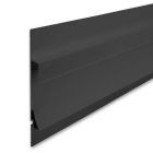 Profilo lampada ad incasso LED Single Curve, verniciato a polvere nero 200 cm