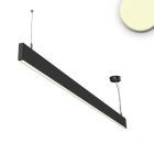 Lampada a sospensione LED Lineare Up&Down 1200, 40W, prism. colleg. lineare e 90° nera, bianco caldo