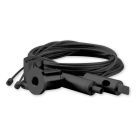 Cable suspension (2 pieces) with slide clamp, steel, black