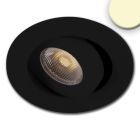 LED recessed luminaire MiniAMP black, 3W, 24V DC, warm white, dimmable