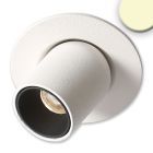 LED recessed luminaire pipe MiniAMP white, 3W, 24V DC, warm white, dimmable