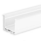 LED Recessed profile DIVE20 aluminum white RAL 9010, 200cm
