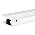 Profil de luminaire LED pour montage en surface HIDE ASYNC aluminium blanc RAL 9003, 200cm