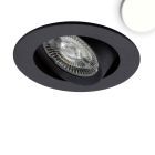 LED Recessed luminaire Slim68 MiniAMP black, round, 8W, 24V DC, neutral white, dimmable