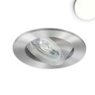 LED Recessed luminaire Slim68 MiniAMP brushed aluminium, round, 8W, 24V DC, neutral white, dimmable