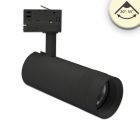 3-Phasen Schienenstrahler fokussierbar, 24W, 20°-55°, schwarz matt, 3000K