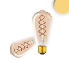 E27 Vintage Line LED ST64 Edison bulb, Amber, 4W, 2200K