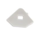 ​​Embout de finition EC97 blanc pour profilé CORNER11n avec presse-étoupe, 1 pièce